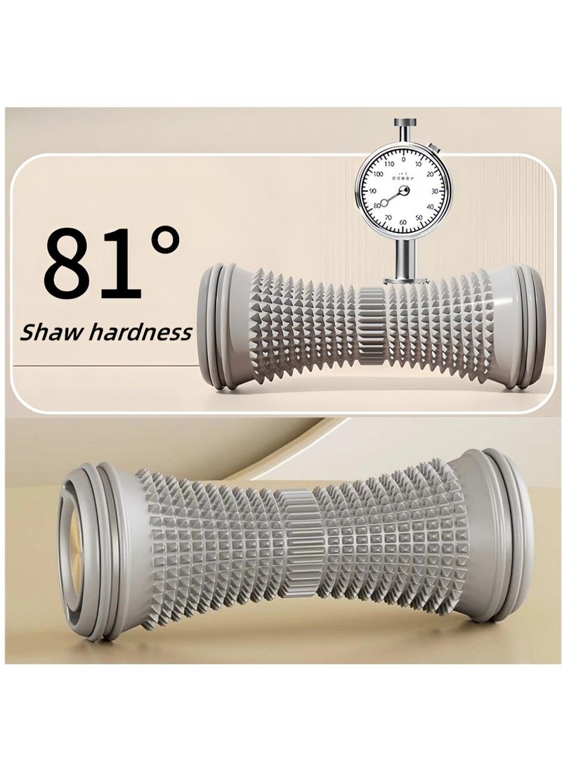 Rolling Massager, Foot And Hand Massage Roller, Foot Massage Roller for Plantar Fasciitis, Massage Roller Yoga Massage Stick for Relief Plantar Fasciitis Back Leg Arch Pain Relax Reflexology Heel Foot Arch Pain, Gray - Image 4